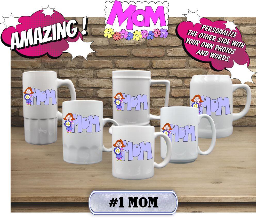 Group of mugs for #1 MOM