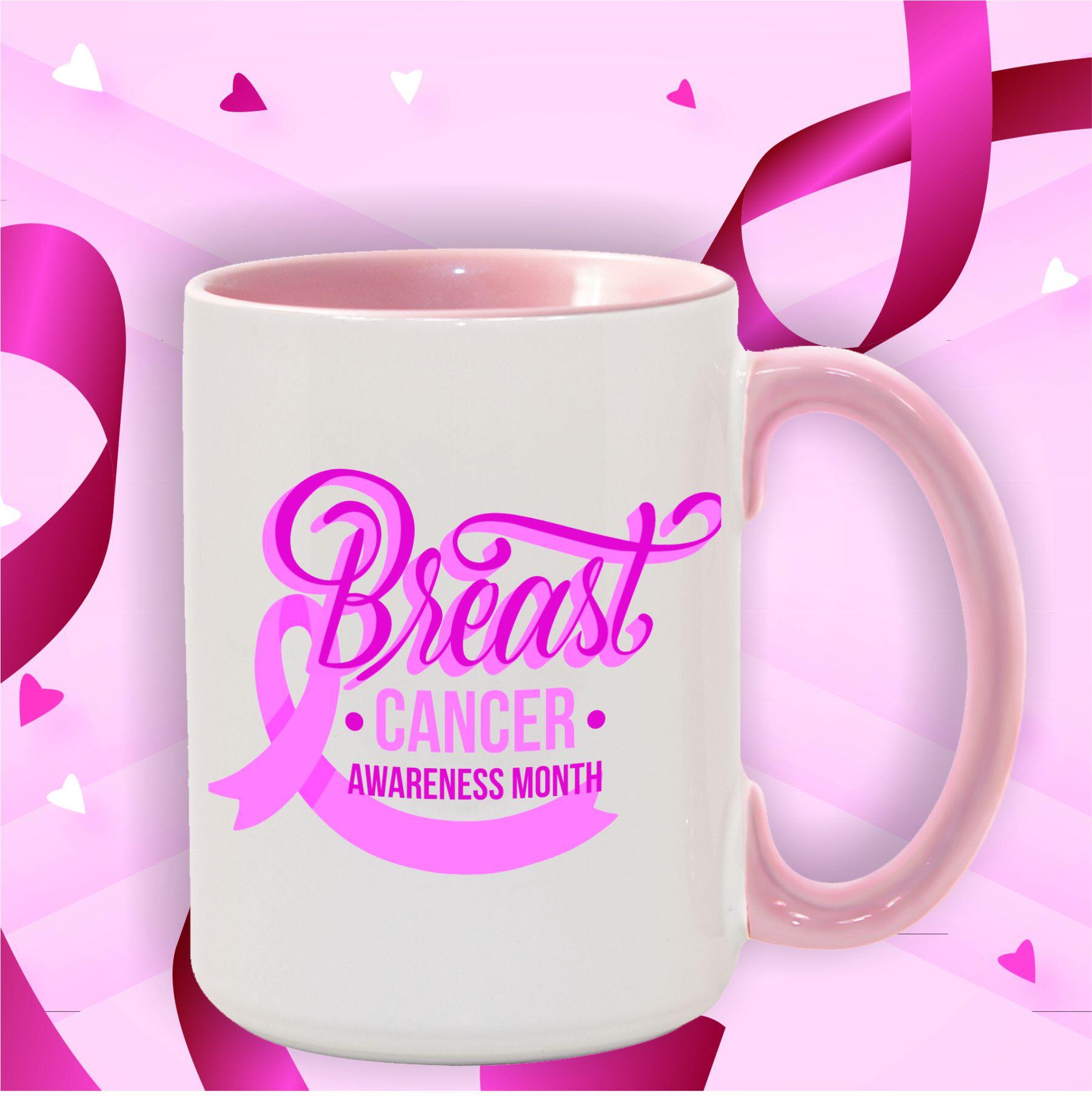 breast cancer awareness mug in 15oz size