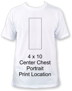 4x10 portrait shirt print location