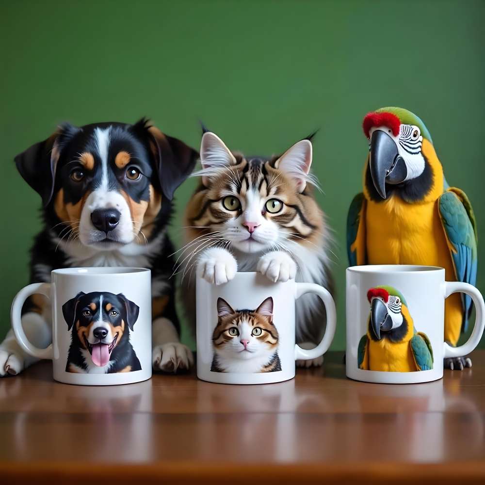 Personalized photo mugs with your pet