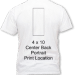 4 x 10 center back portrait print area