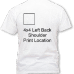 4 x 4 Left Back Print area