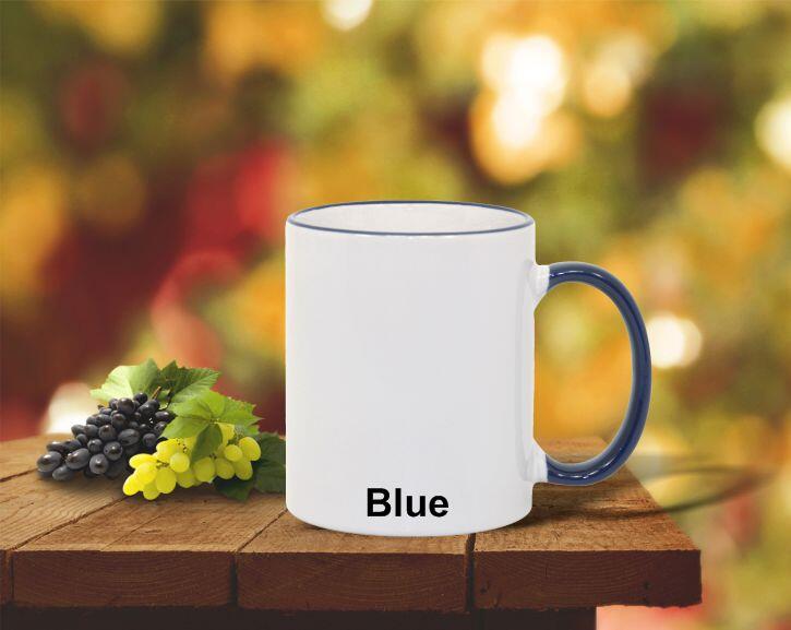 Blue rim and handle picture of 11oz mug