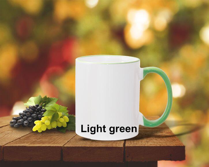 Light Green time 11 oz coffee cup