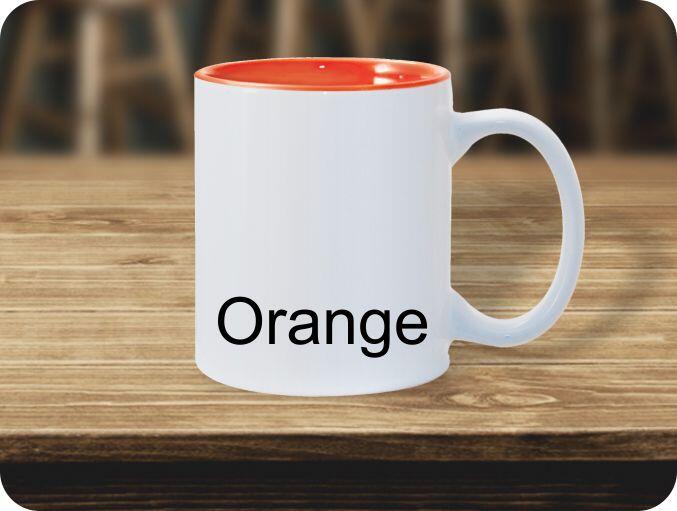 Orange inner photo mug