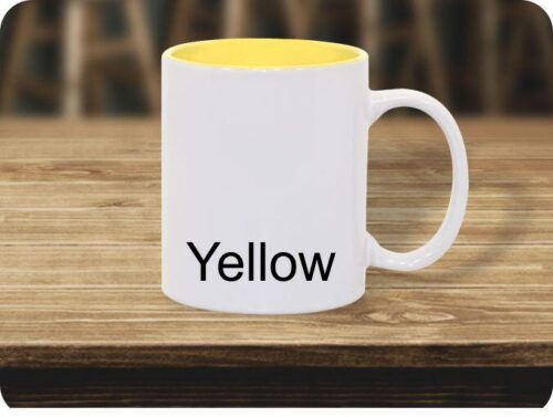 Yellow inside 11oz coffee mug