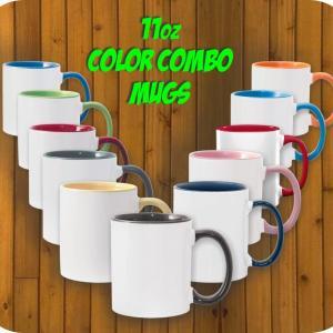 Colored inner and handle 11 oz mug group