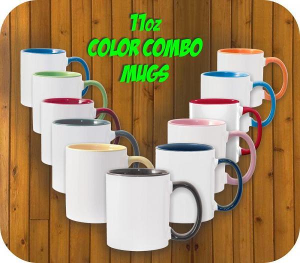 Colored inner and handle 11 oz mug group