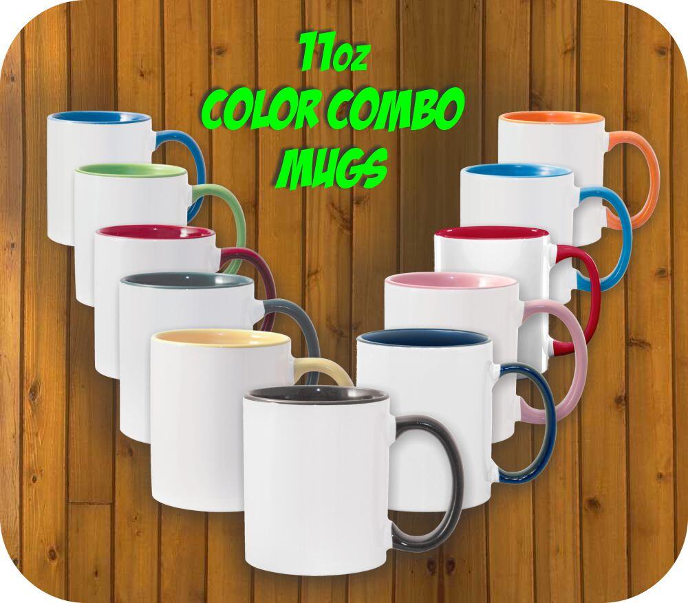 Colored inner and handle 11 oz mug group