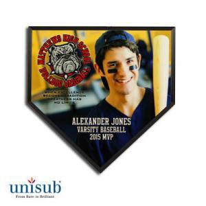 Black Beveled Edge HomePlate Plaque (6 X 6)