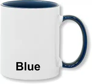 Blue Colored Inner and Handle 11oz mug
