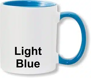11oz light blue handle and inside 11oz coffee cup