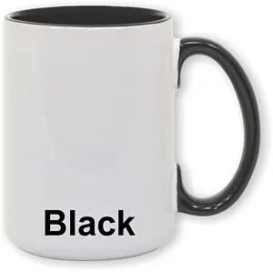 15 oz black inner and handle mug