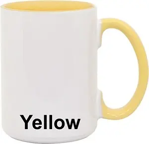 Yellow 15oz blank mug picture