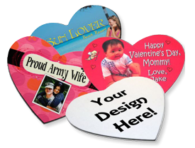 Personalized heart shaped mousepad group