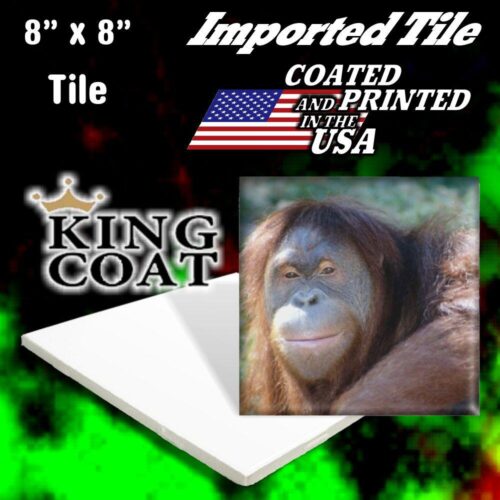 printed 8 x 8 photo tile with an ape