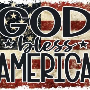 God Bless America Vintage Flag