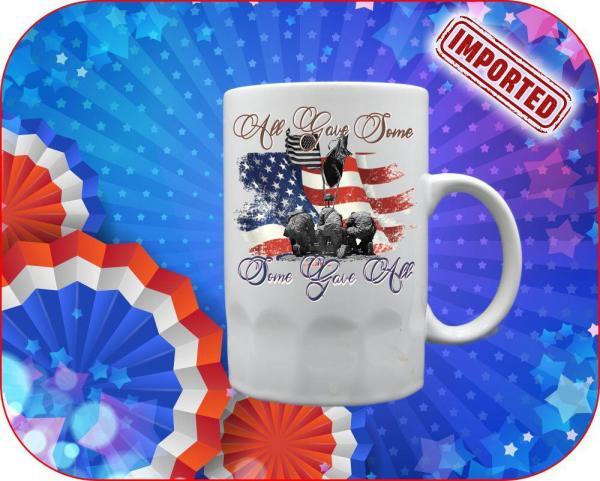 patriotism quotes on a 16oz Root Beer Mug | All Gave Some, Some Gave All
