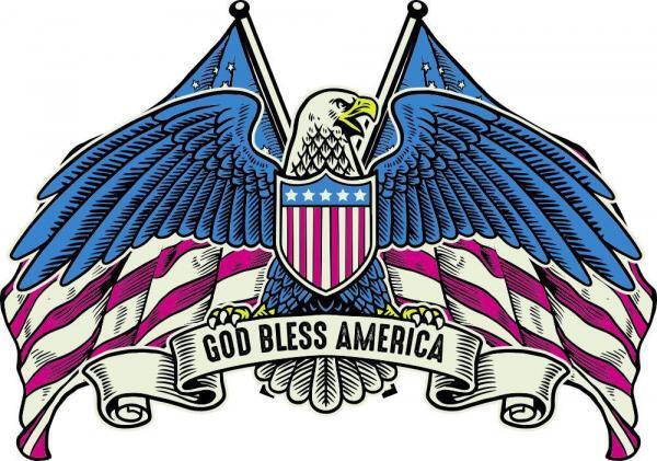 God Bless Eagle Shield
