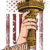 Patriotic Liberty and torch mug