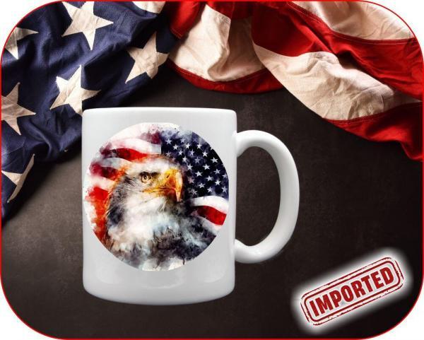 Watercolor Eagle USA Mug - Image 3