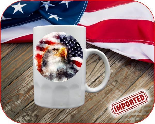 Watercolor Eagle USA Mug - Image 7