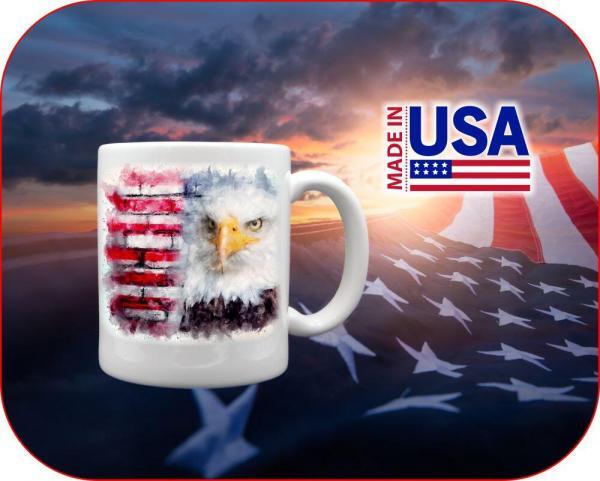 Watercolor Eagle USA Mug - Image 3