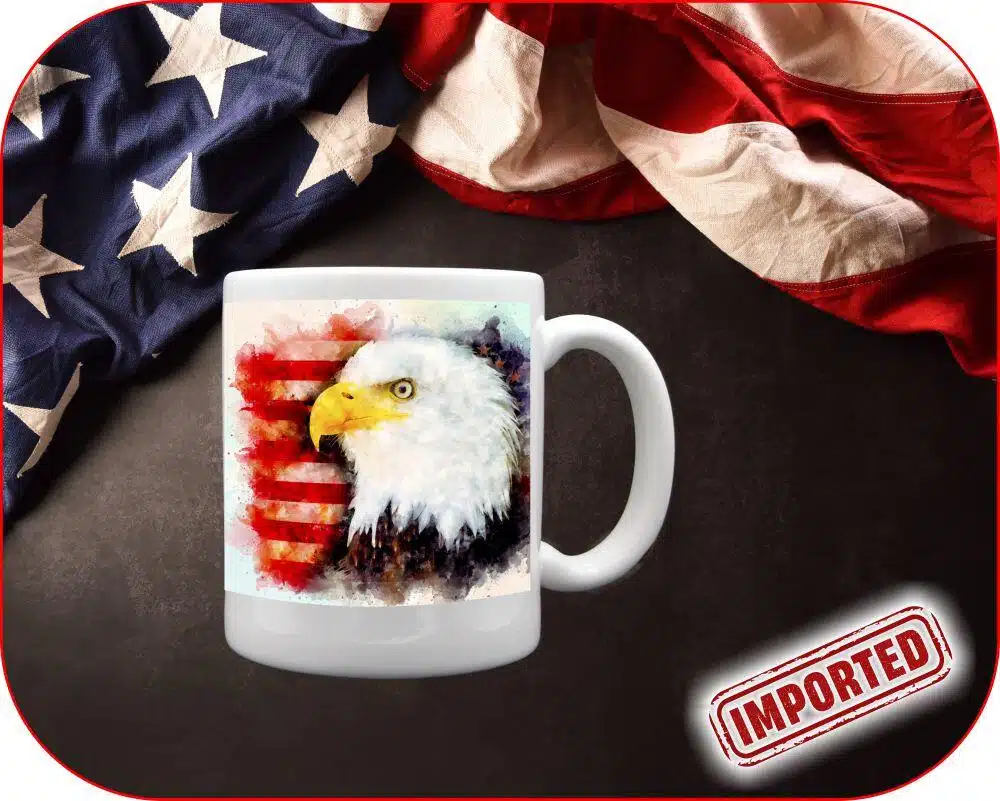 Watercolor Eagle USA Mug - Image 4