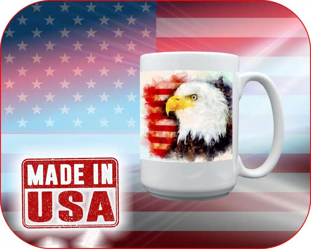 Watercolor Eagle USA Mug - Image 6