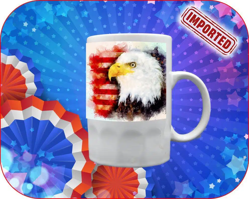 Watercolor Eagle USA Mug - Image 8