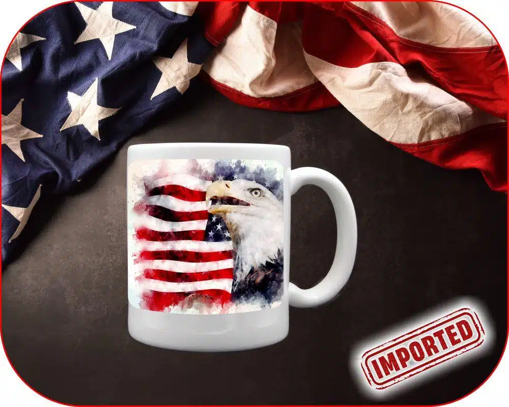 Watercolor Eagle USA Mug - Image 3