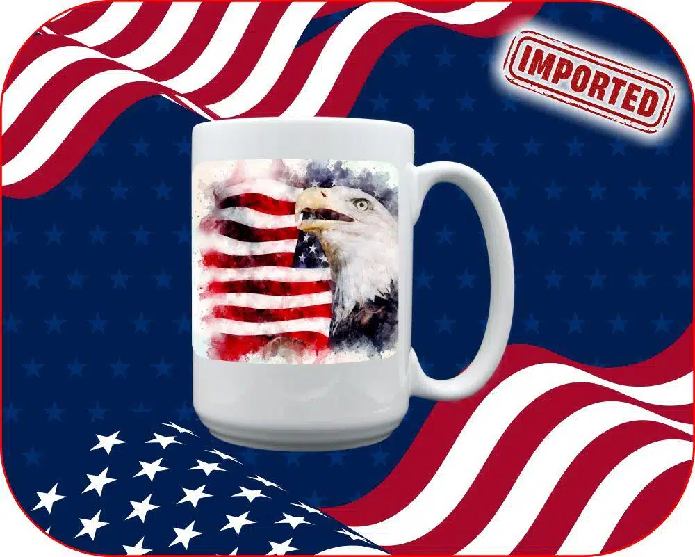 Watercolor Eagle USA Mug - Image 6