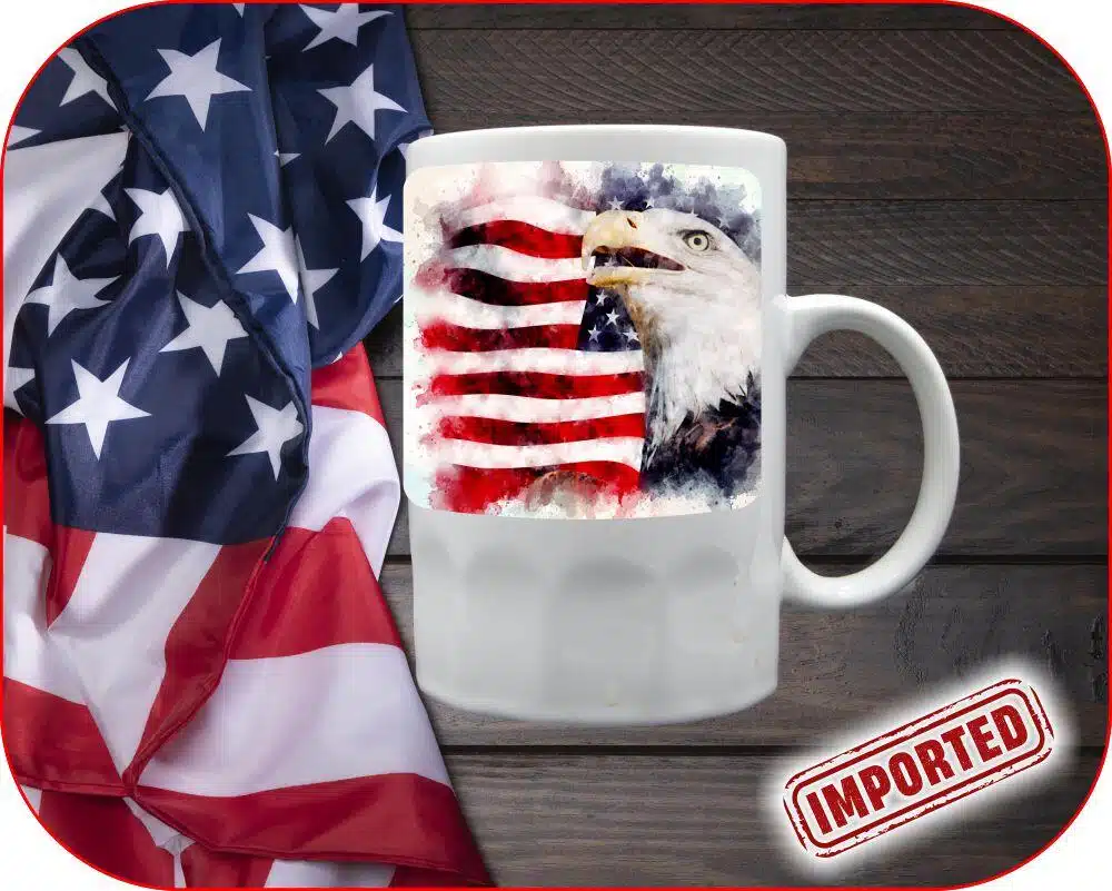 Watercolor Eagle USA Mug - Image 7