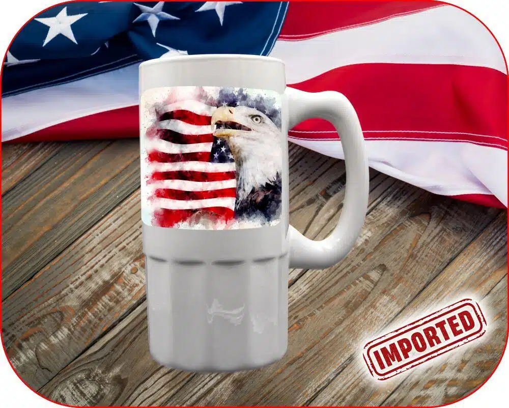 Watercolor Eagle USA Mug - Image 8