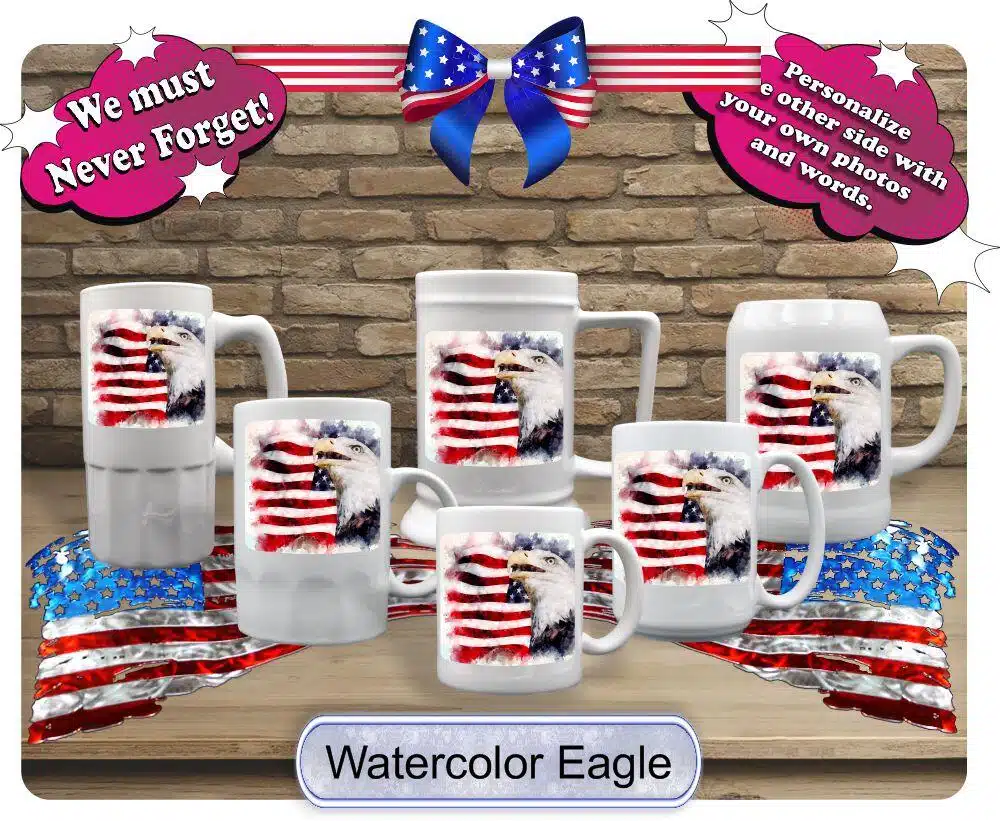 Watercolor Eagle USA Mug - Image 2