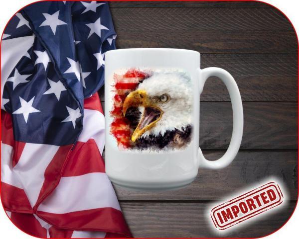 Watercolor Eagle USA Mug - Image 6