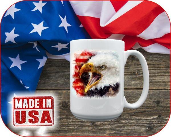 Watercolor Eagle USA Mug - Image 5