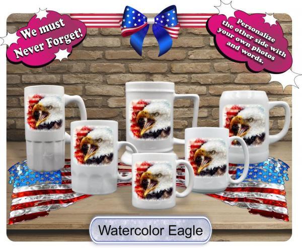 Watercolor Eagle USA Mug - Image 2