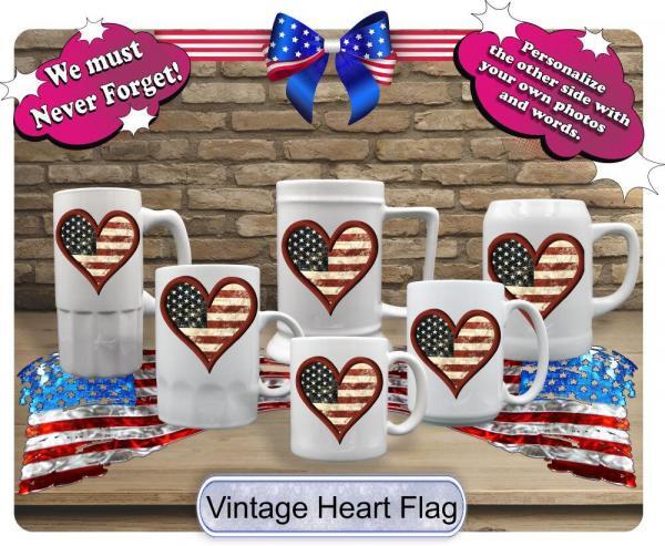 Vintage Heart Flag - Image 2