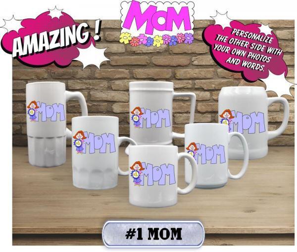 Group of mugs for #1 MOM