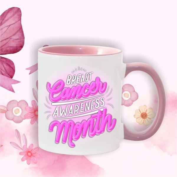 Breast Cancer Awareness Month pink mug