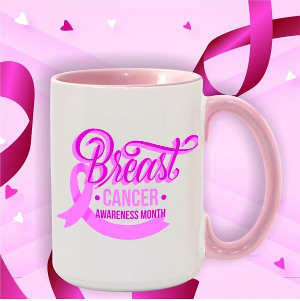 breast cancer awareness mug in 15oz size