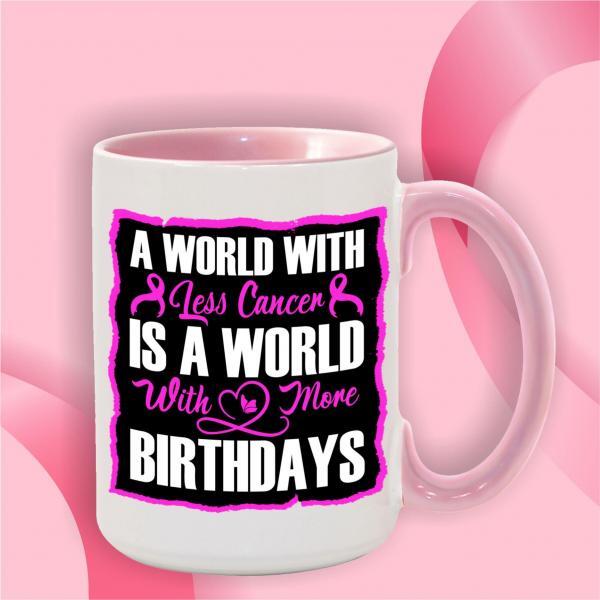 A world with less cancer 15oz mug