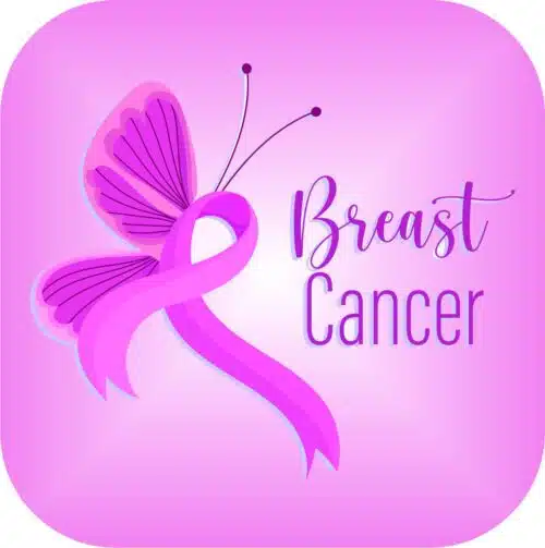 breast cancer ribbon butterfly image
