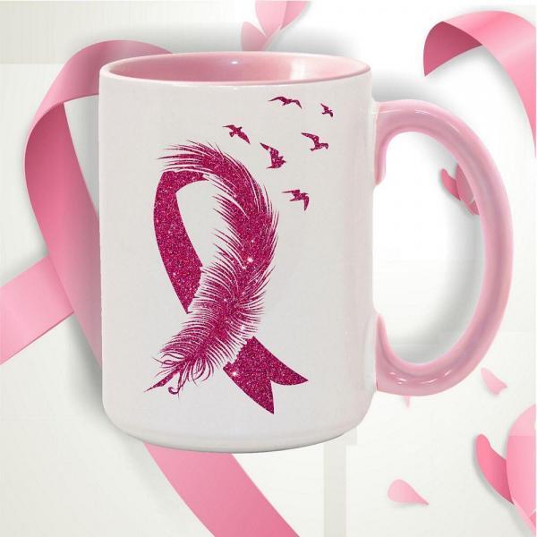Feather Pink Ribbon - Image 3
