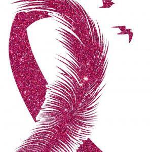 Feather Pink Ribbon