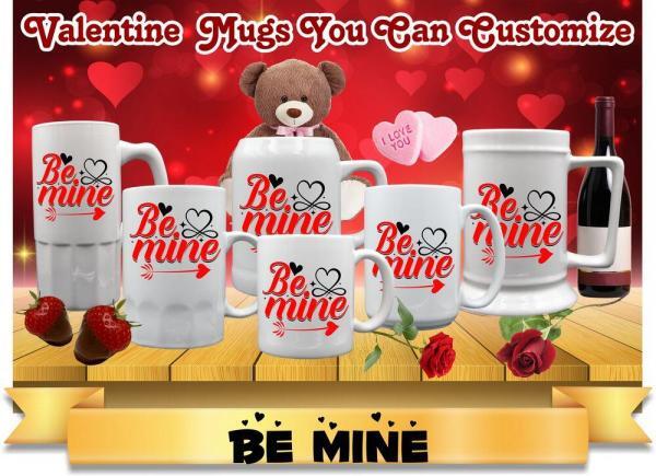 Be Mine Love mug and stein group
