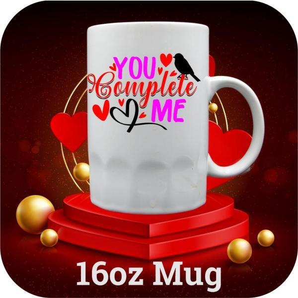 16oz Love Quotes | You Complete Me root beer mug