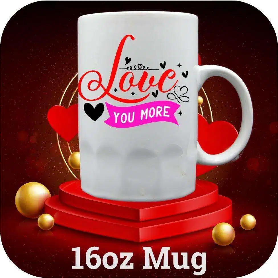 Love You More root beer mug
