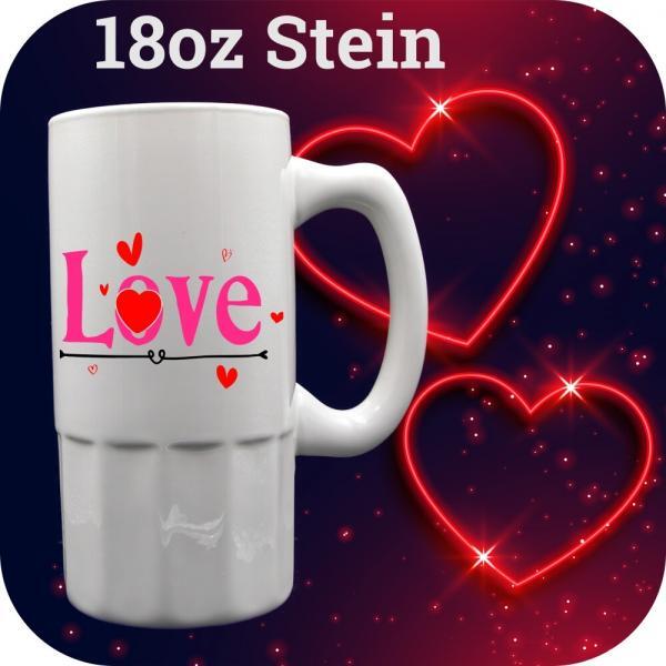 18oz Love beer stein